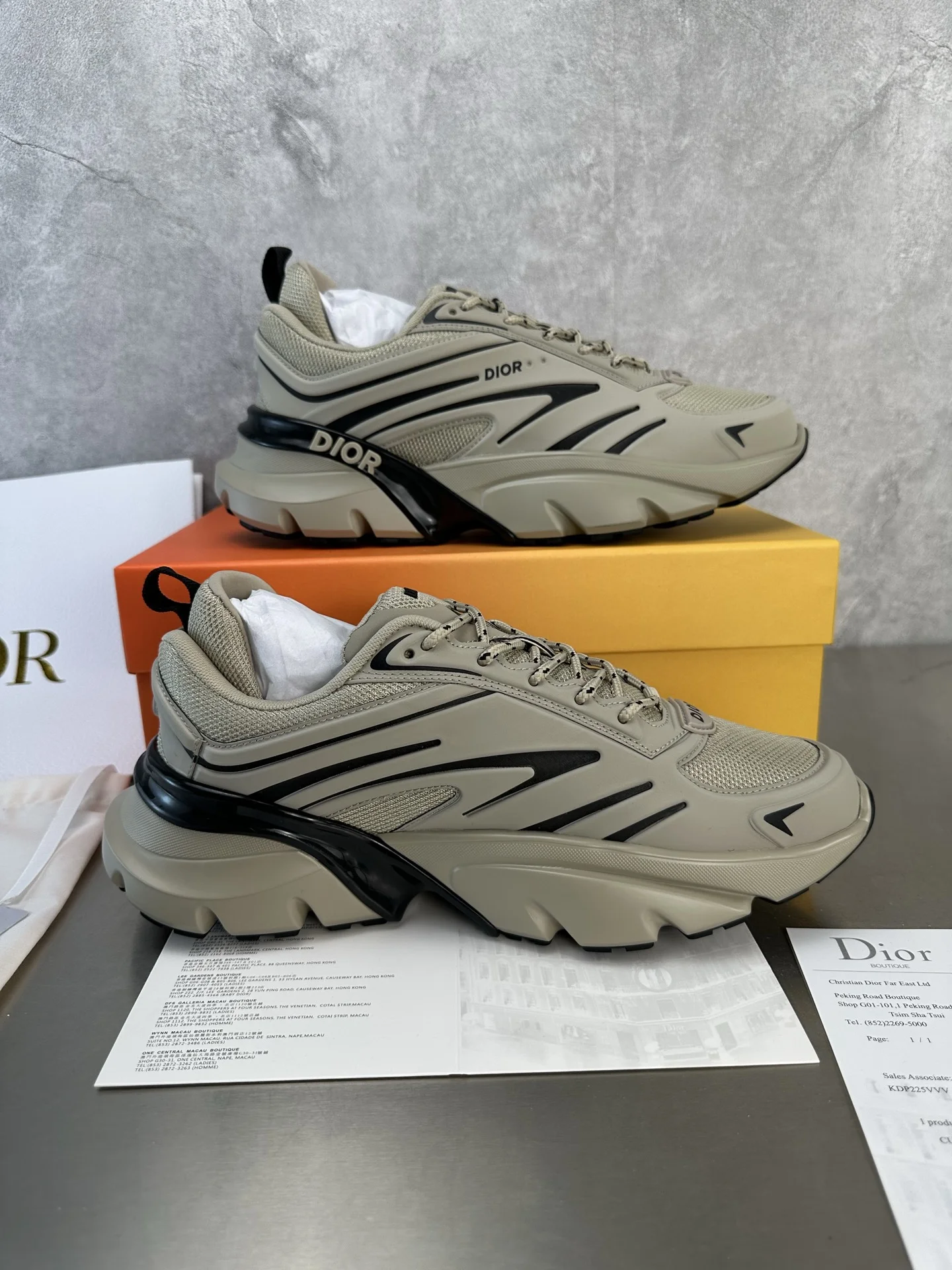 DIOR Sneakers Technical Mesh Beige-Black EU35-45 C50202609110091 - Image 5