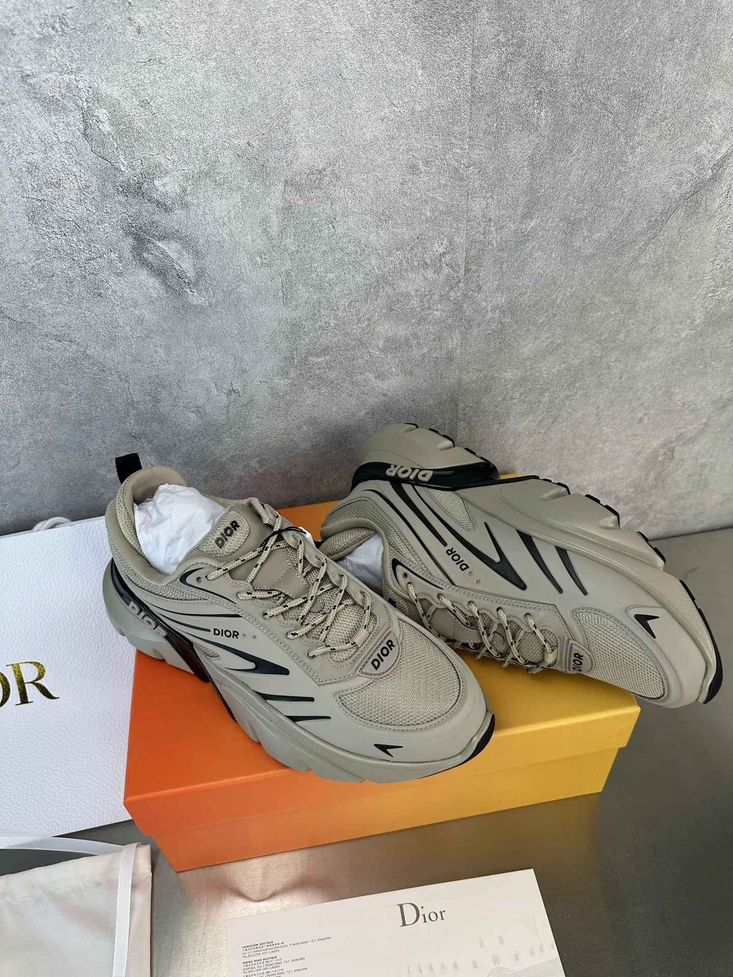 DIOR Sneakers Technical Mesh Beige-Black EU35-45 C50202609110091 - Image 6