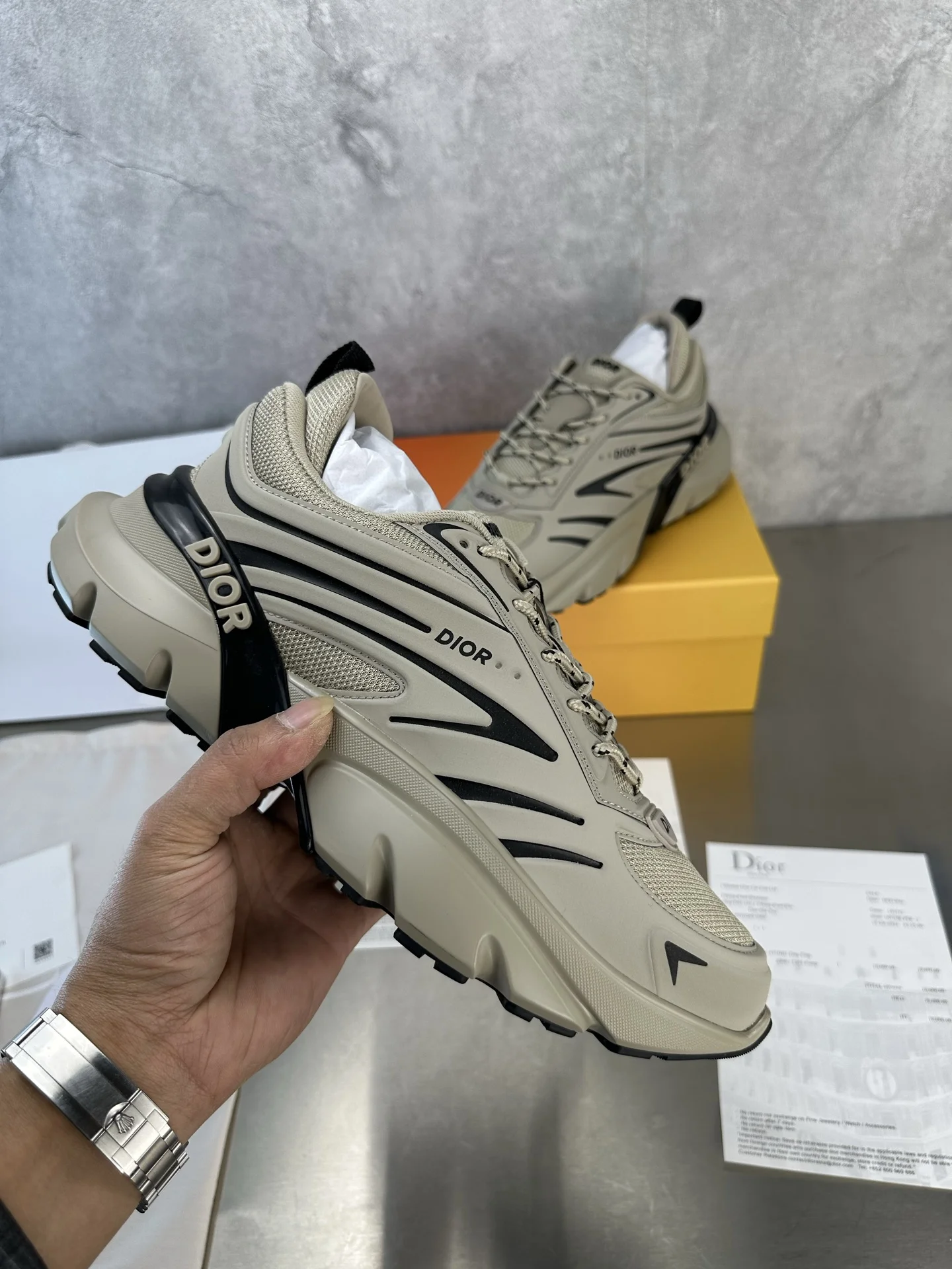 DIOR Sneakers Technical Mesh Beige-Black EU35-45 C50202609110091 - Image 8