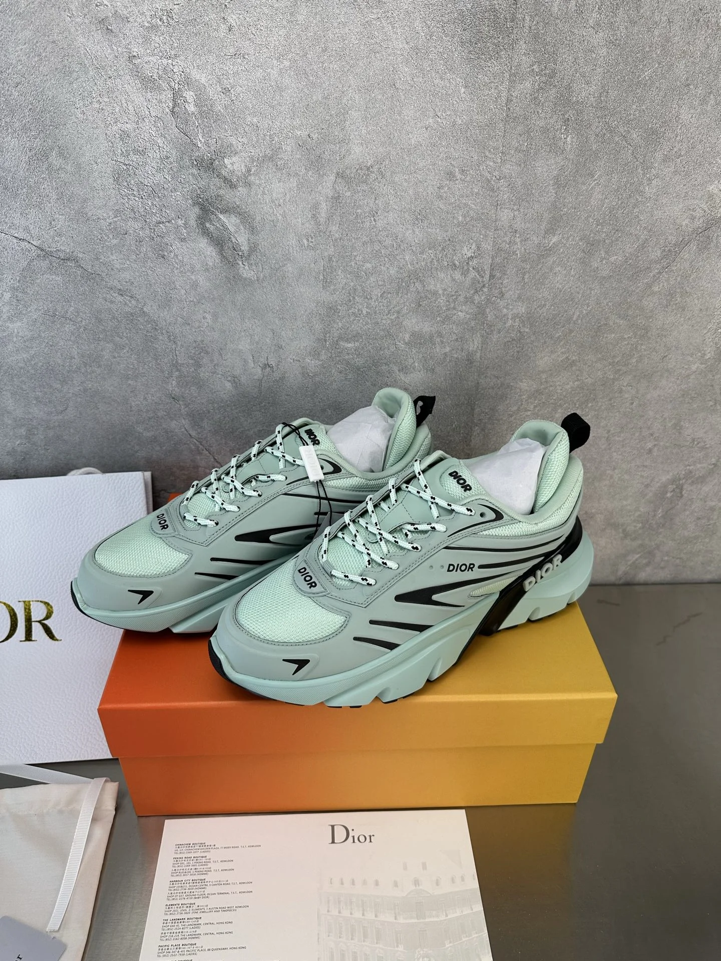 DIOR Sneakers Technical Mesh Mint Green-Black EU35-45 C50202609110093 - Image 5