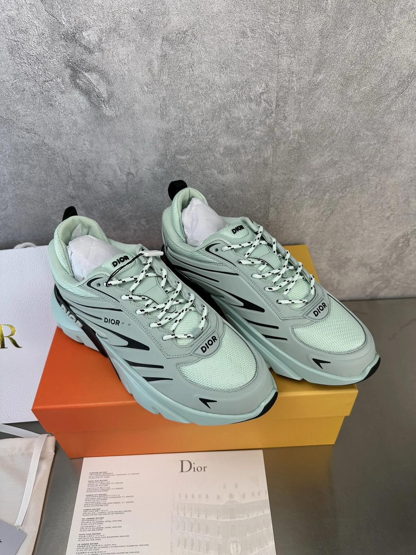DIOR Sneakers Technical Mesh Mint Green-Black EU35-45 C50202609110093 - Image 6