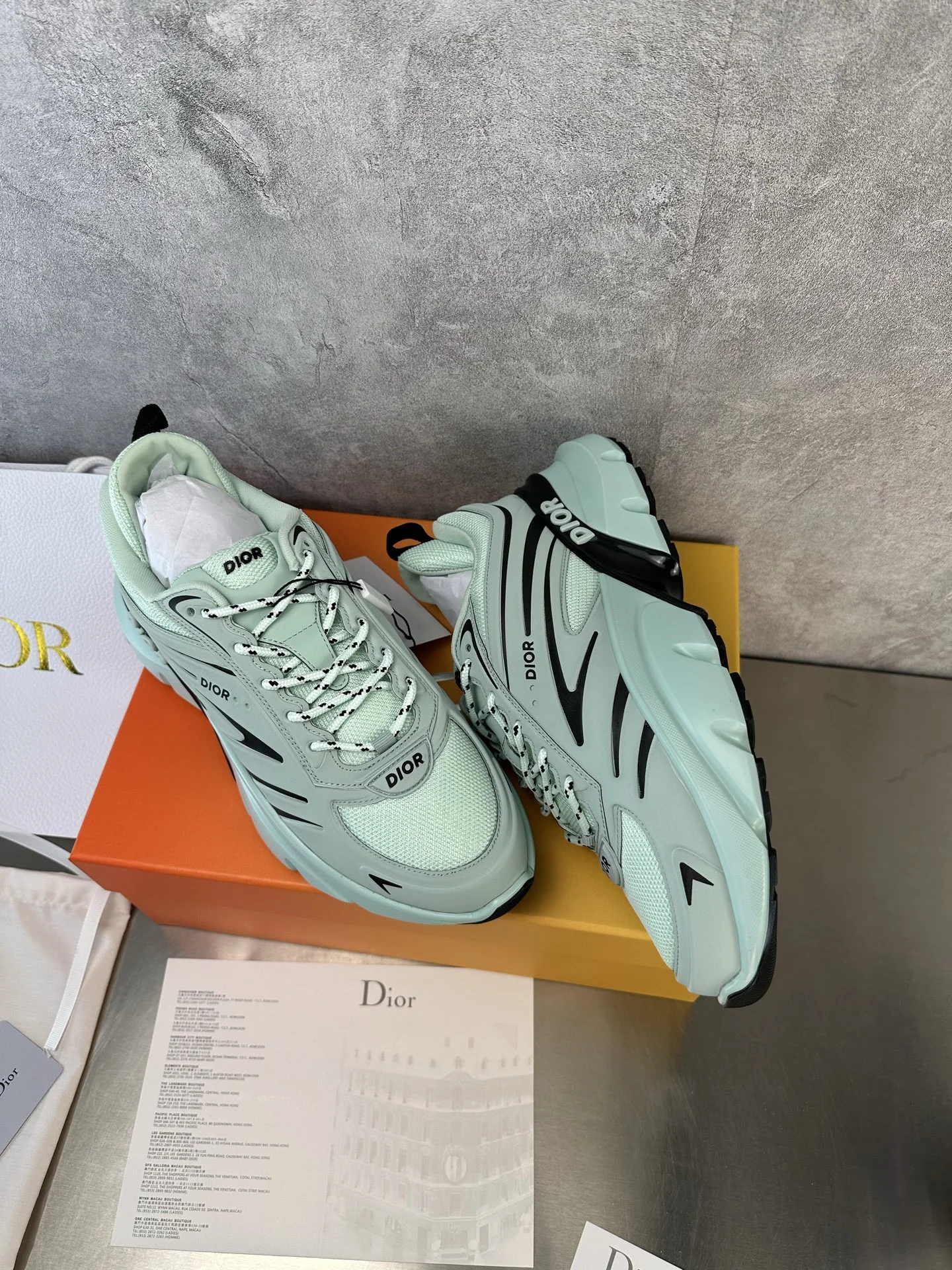 DIOR Sneakers Technical Mesh Mint Green-Black EU35-45 C50202609110093 - Image 7