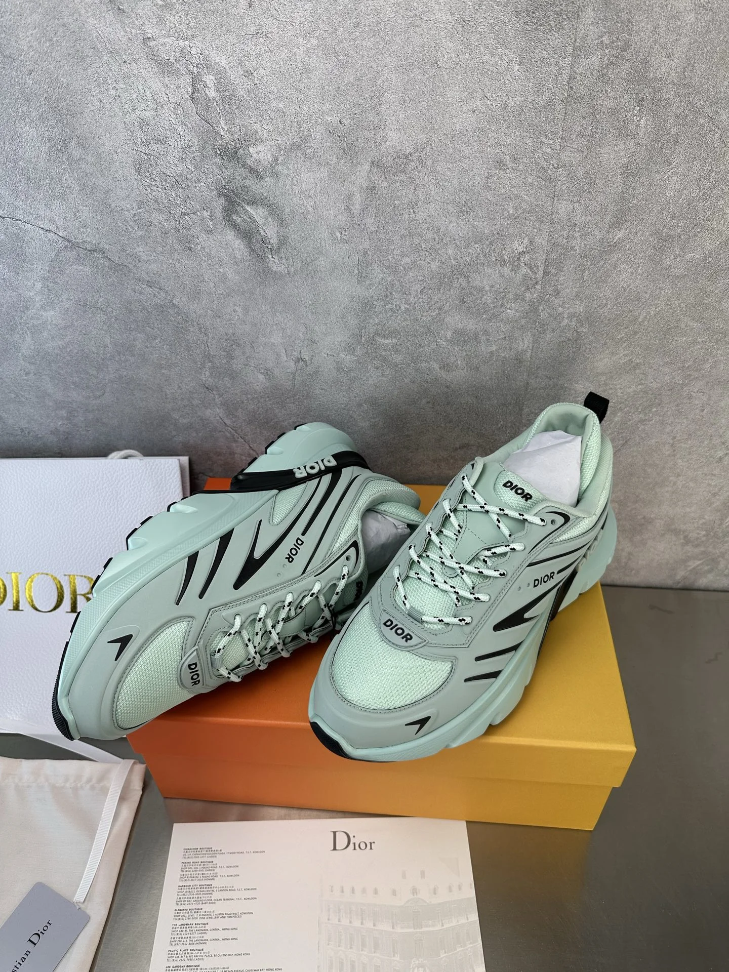DIOR Sneakers Technical Mesh Mint Green-Black EU35-45 C50202609110093 - Image 8