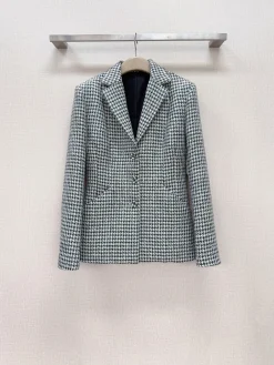 DIOR Suits Wool Blend Tweed Black-Green-White S-XL D00202609060105