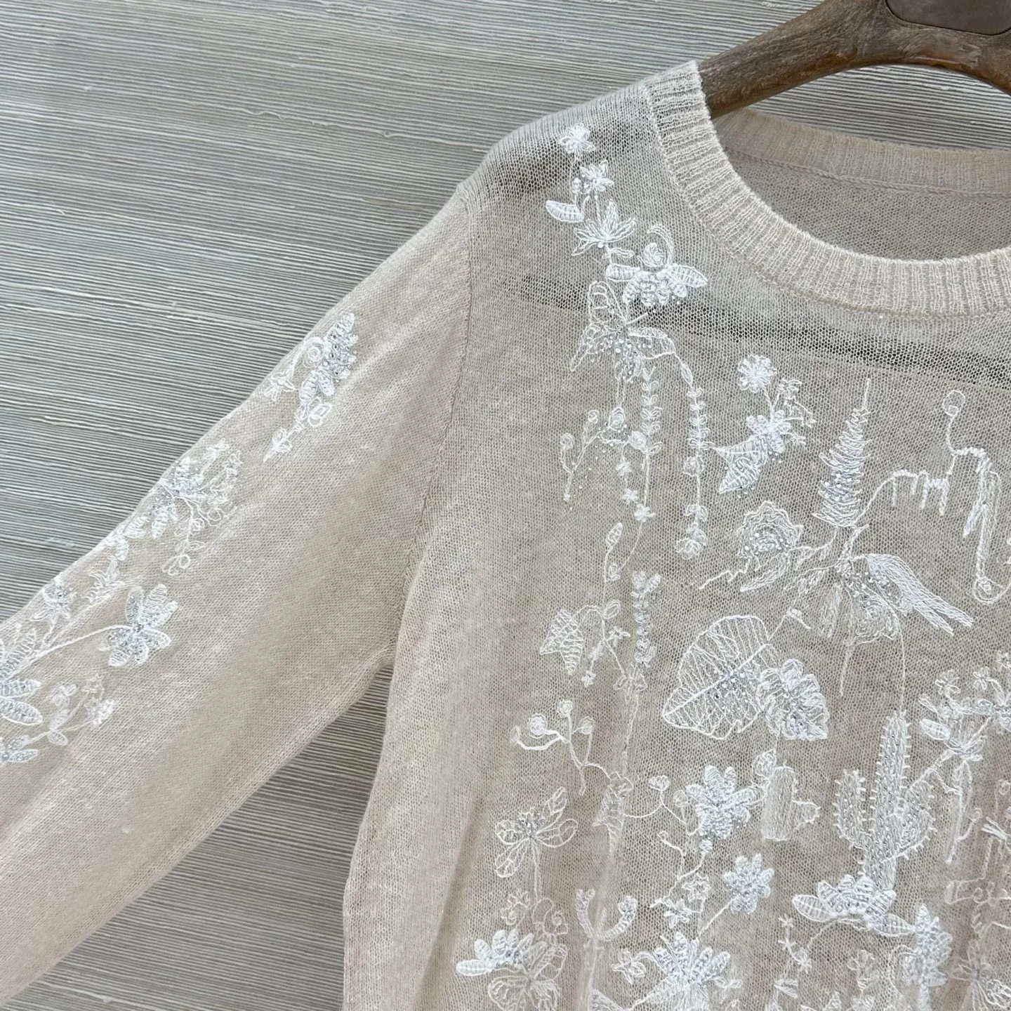 DIOR Sweaters Alpaca Wool Blend Beige-White 36-40 C25202609061150 - Image 3