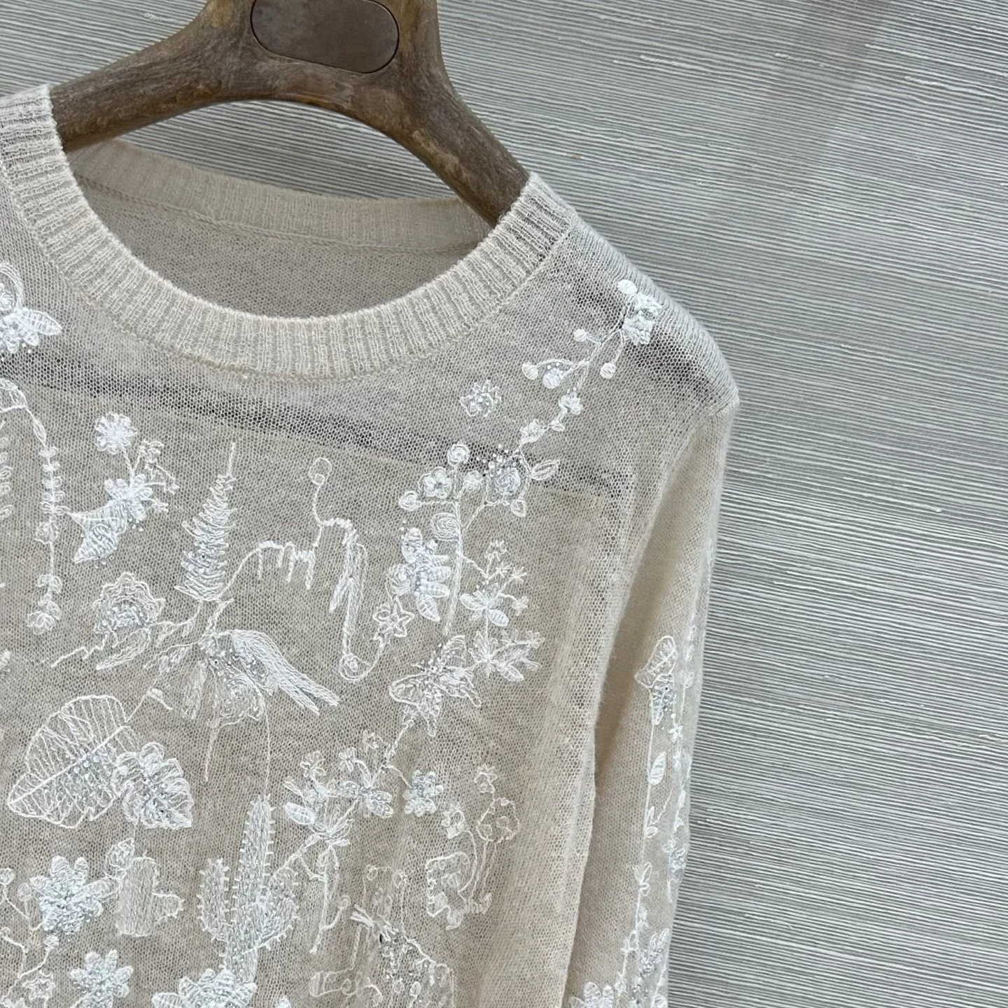 DIOR Sweaters Alpaca Wool Blend Beige-White 36-40 C25202609061150 - Image 4