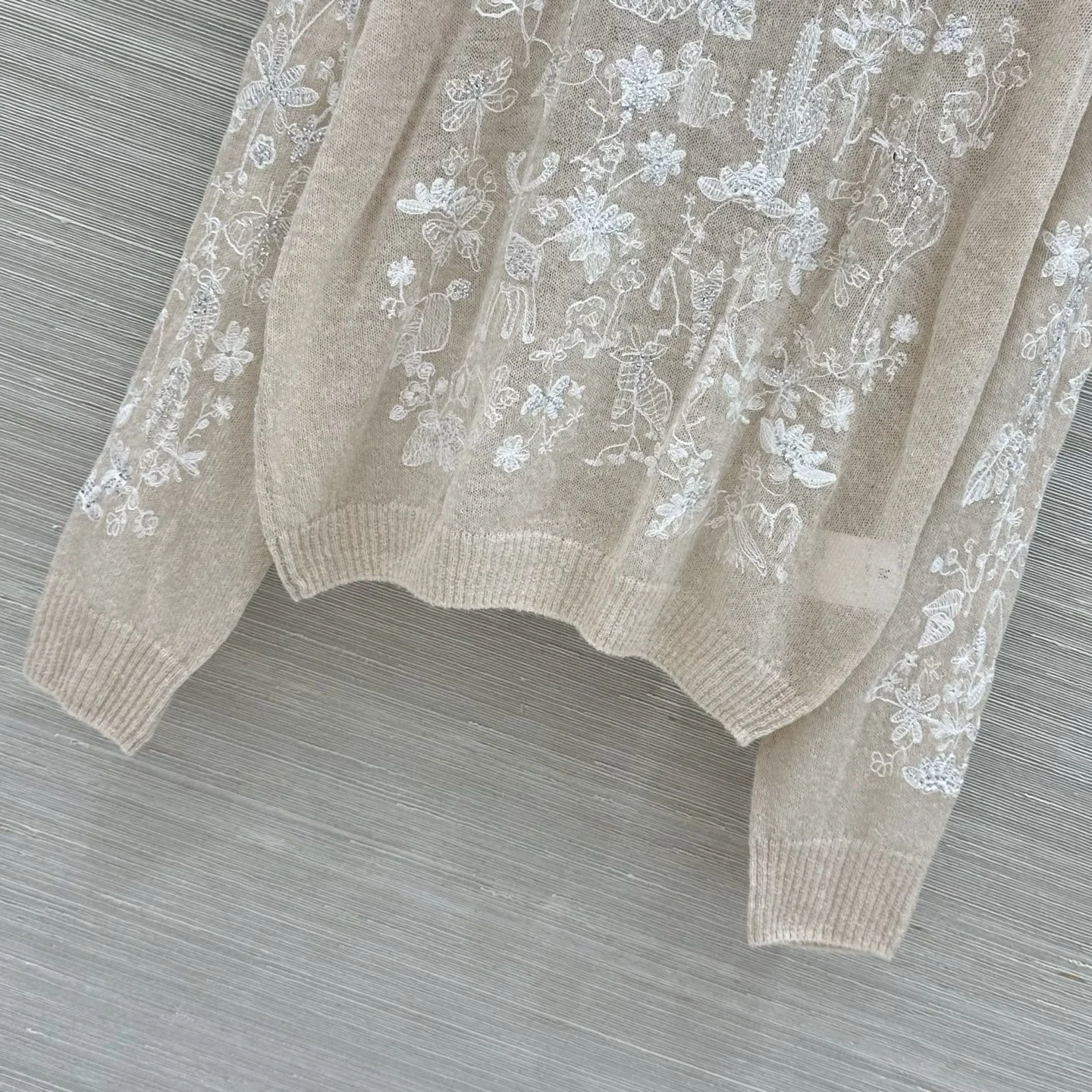DIOR Sweaters Alpaca Wool Blend Beige-White 36-40 C25202609061150 - Image 5