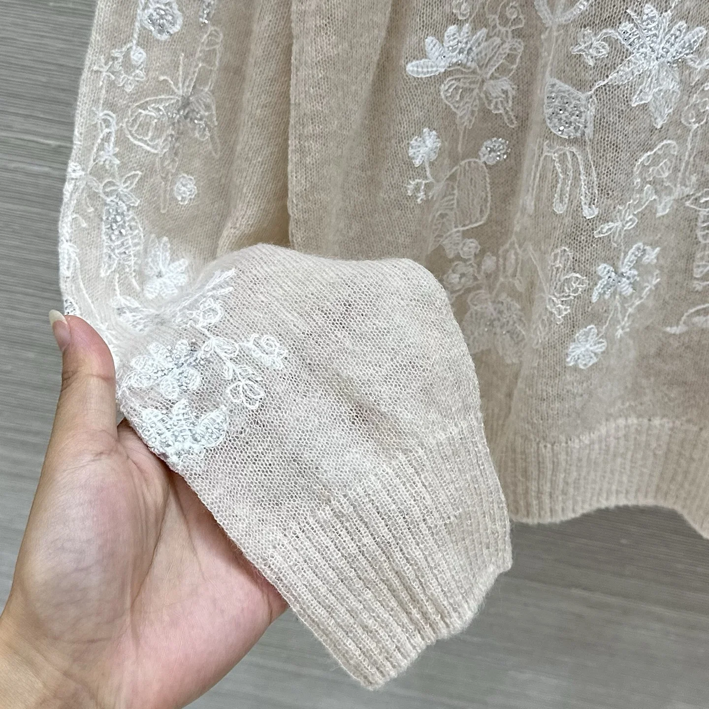 DIOR Sweaters Alpaca Wool Blend Beige-White 36-40 C25202609061150 - Image 6
