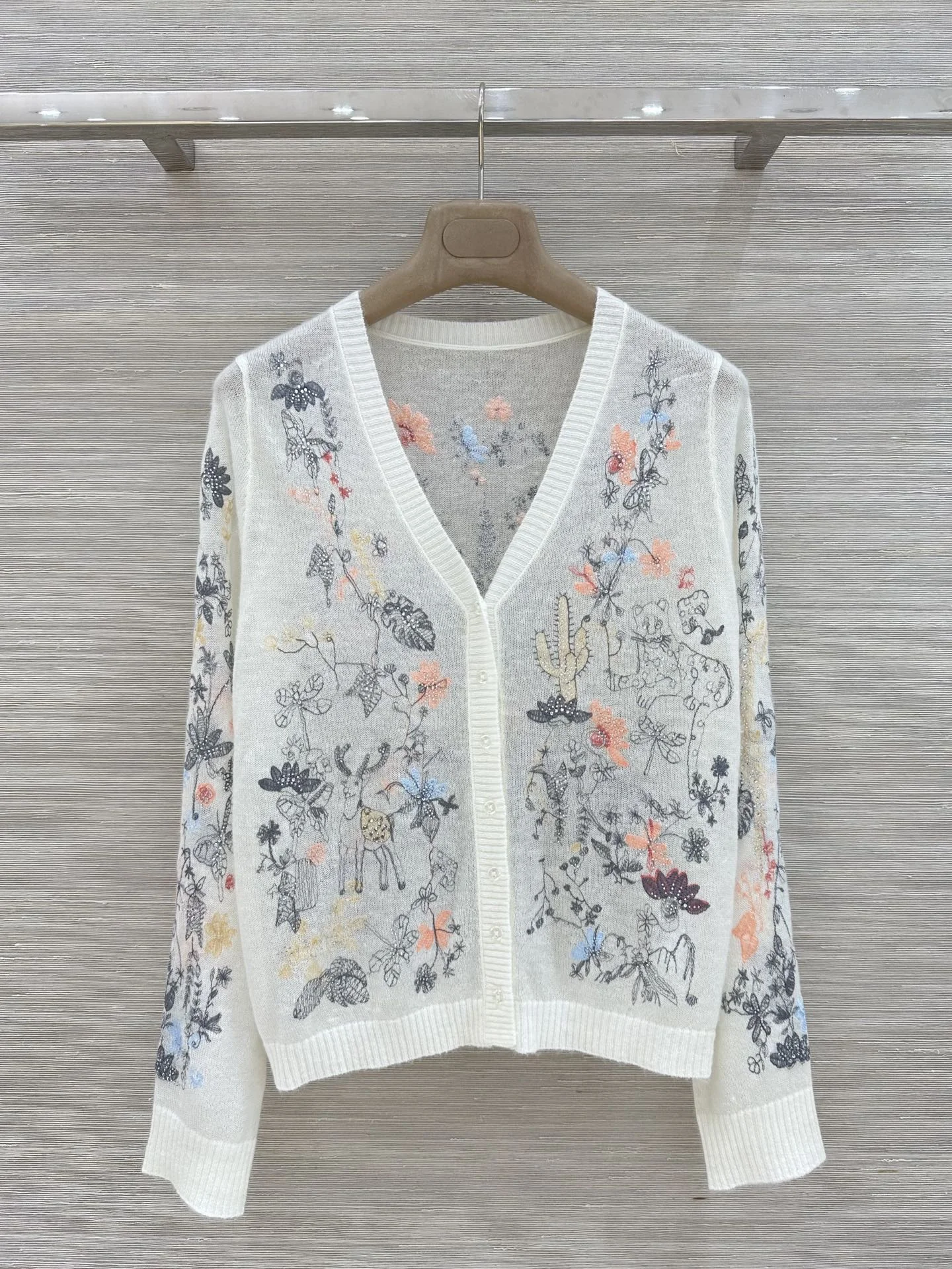 DIOR Sweaters Alpaca Wool Nylon White-Multi 36-40 C55202609061151