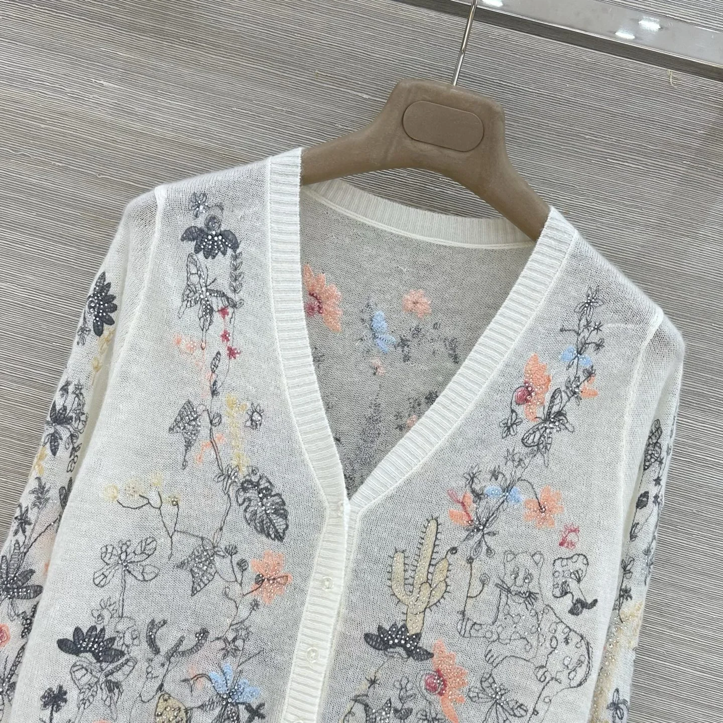 DIOR Sweaters Alpaca Wool Nylon White-Multi 36-40 C55202609061151 - Image 2
