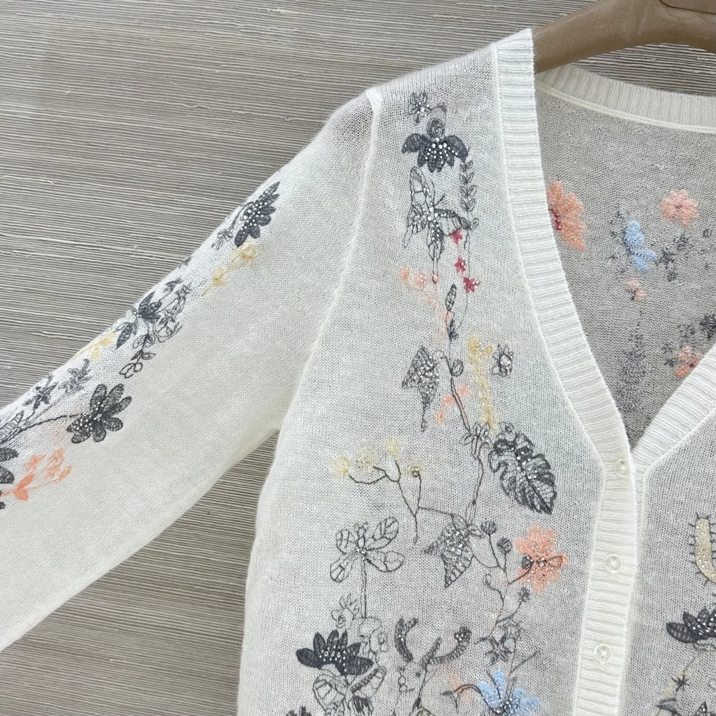 DIOR Sweaters Alpaca Wool Nylon White-Multi 36-40 C55202609061151 - Image 3