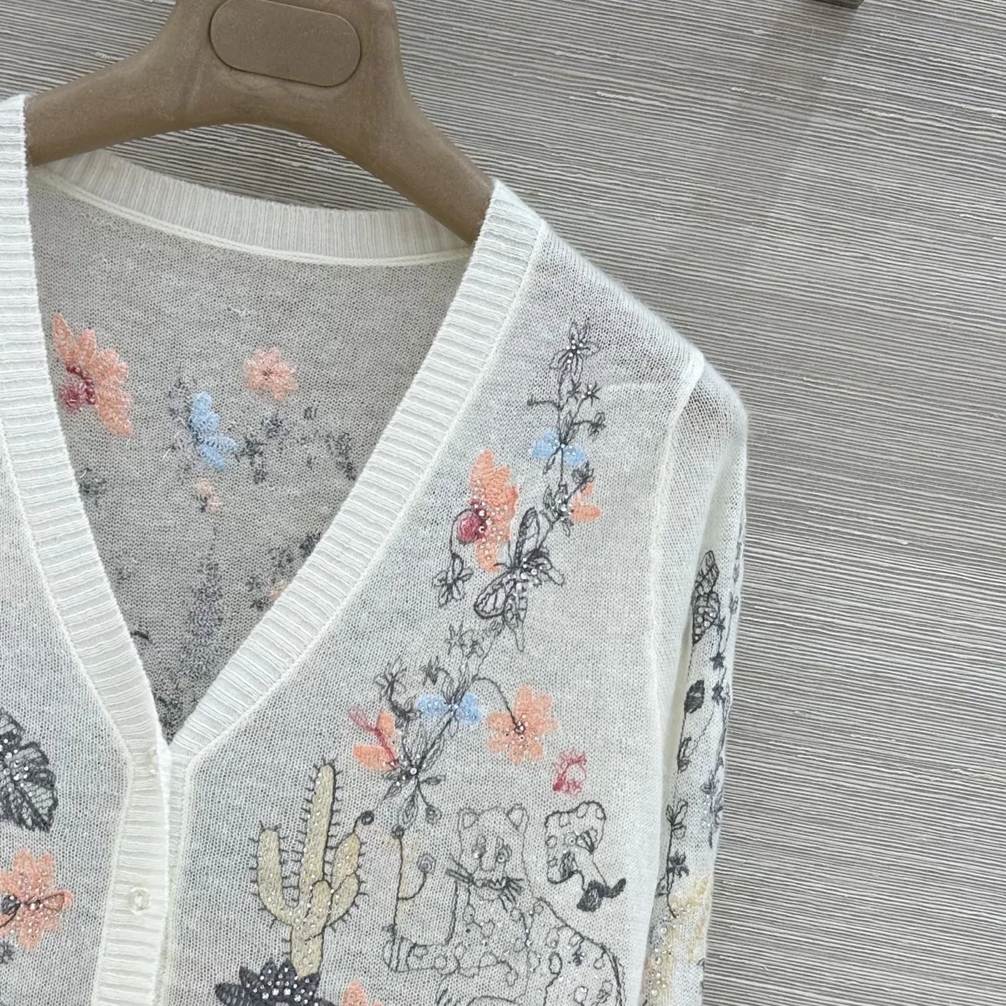 DIOR Sweaters Alpaca Wool Nylon White-Multi 36-40 C55202609061151 - Image 4
