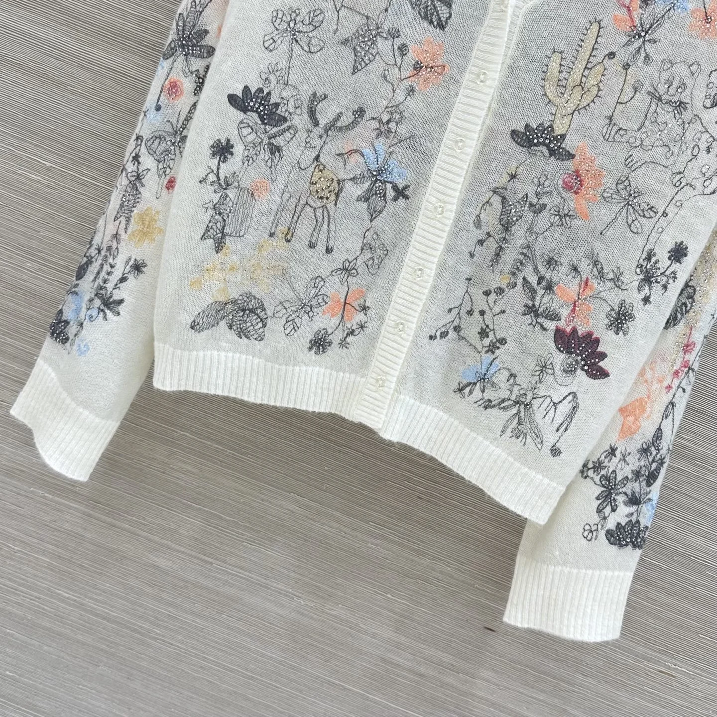 DIOR Sweaters Alpaca Wool Nylon White-Multi 36-40 C55202609061151 - Image 5