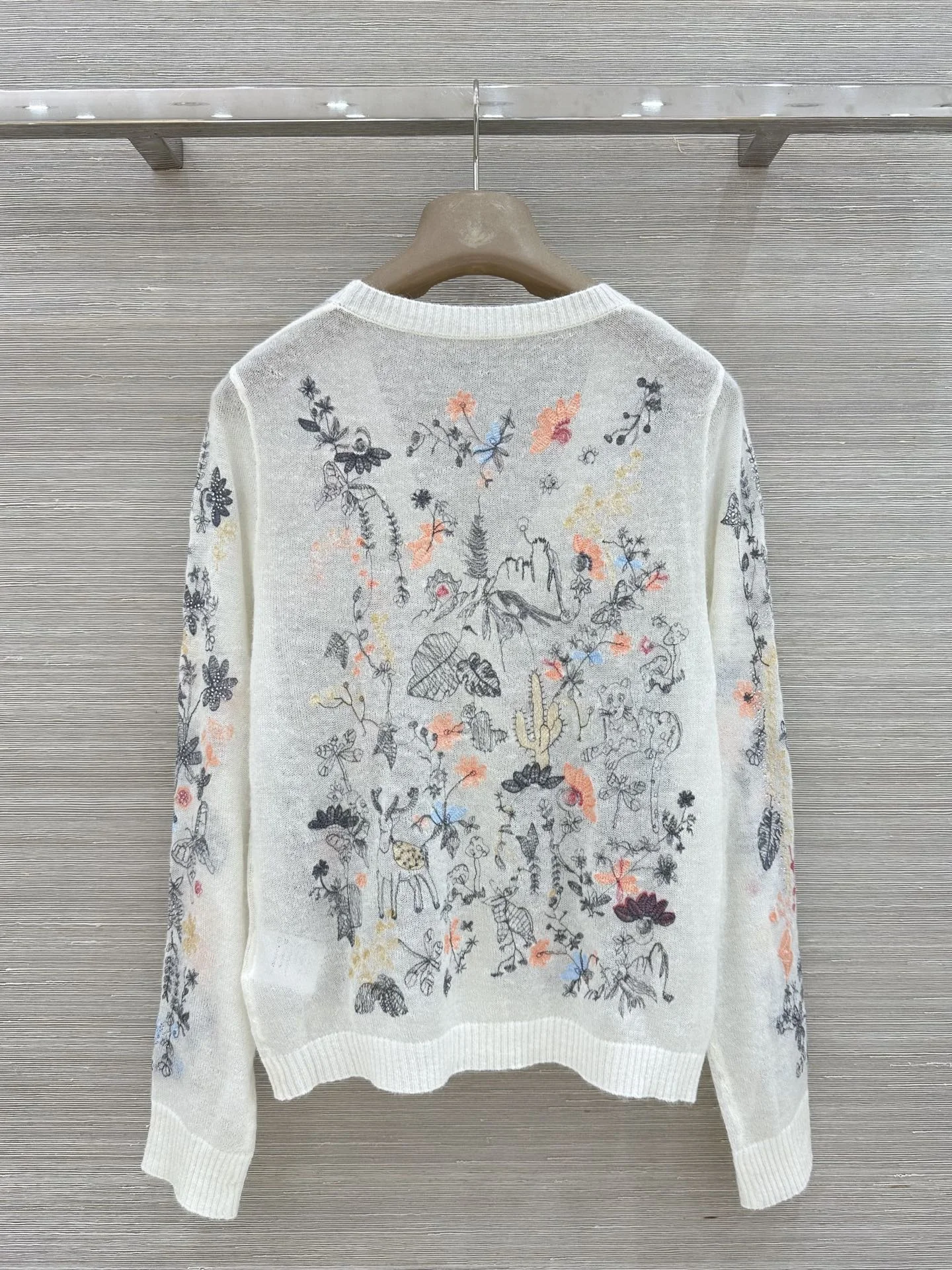 DIOR Sweaters Alpaca Wool Nylon White-Multi 36-40 C55202609061151 - Image 8