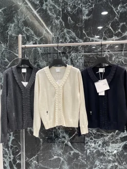 DIOR Sweaters Black-Cream S-L B10202609061647
