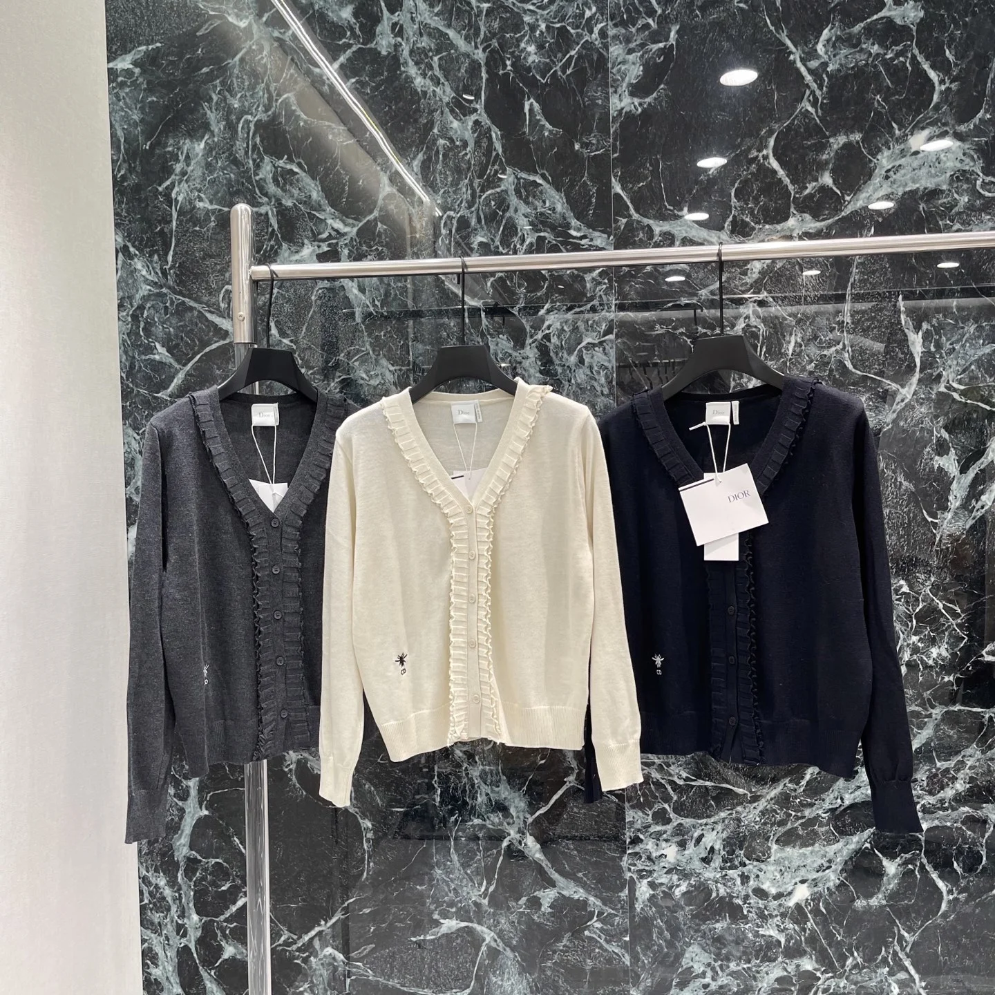 DIOR Sweaters Black-Cream S-L B10202609061647