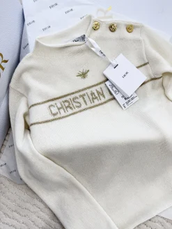 DIOR Sweaters Cashmere Cream-Gold S-M-L C85202609061006