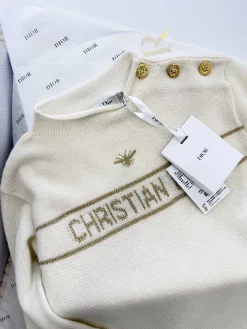Alternative view of DIOR Sweaters Cashmere Cream-Gold S-M-L C85202609061006