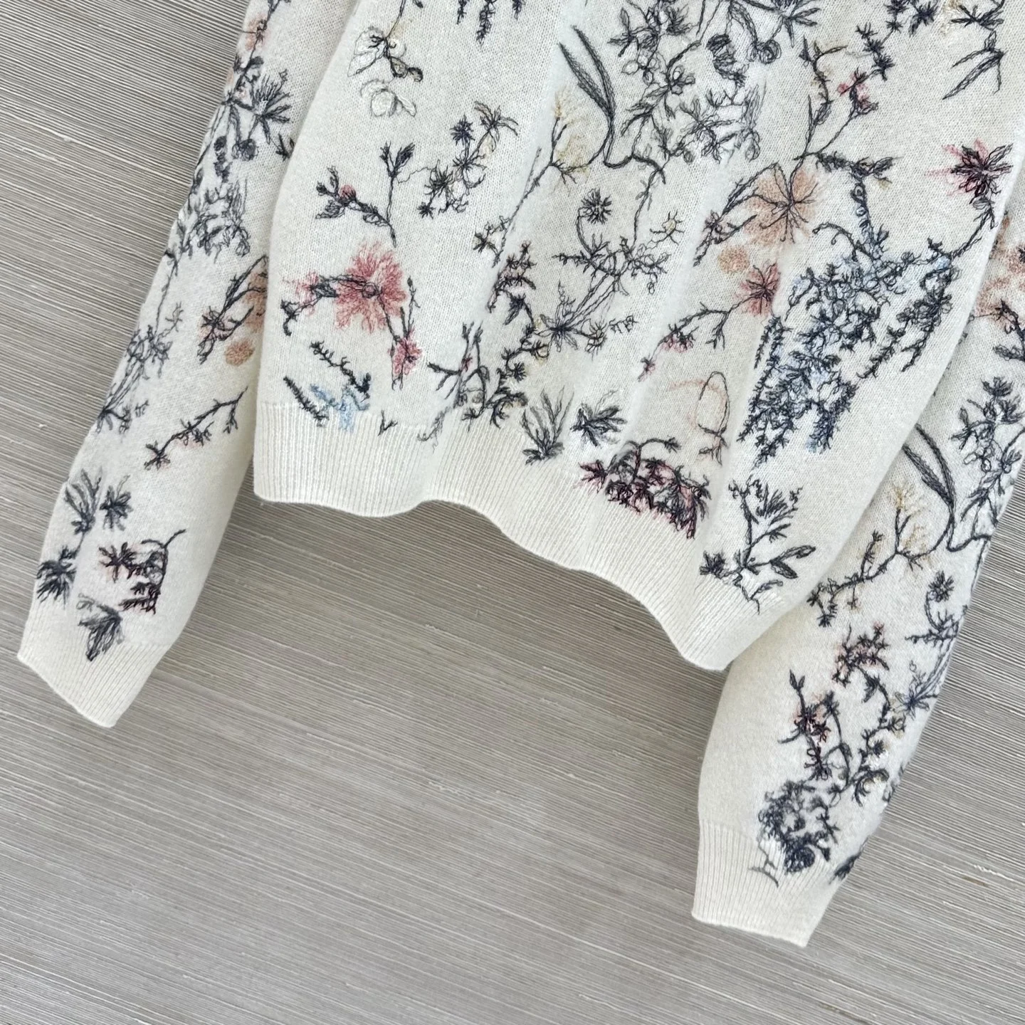 DIOR Sweaters Cashmere Cream-Multi 36-40 D65202609061165 - Image 5