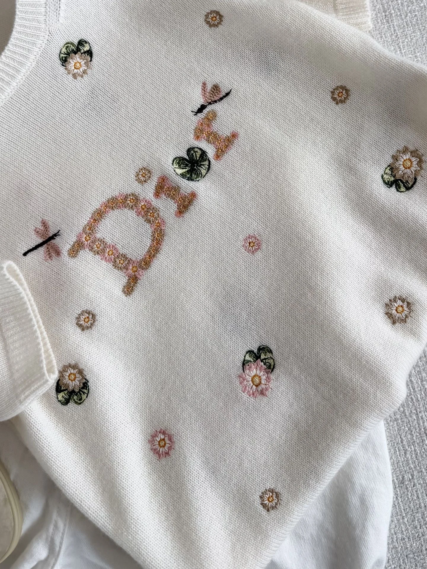 DIOR Sweaters Cashmere Cream-Pink S-L C35202609061999 - Image 5