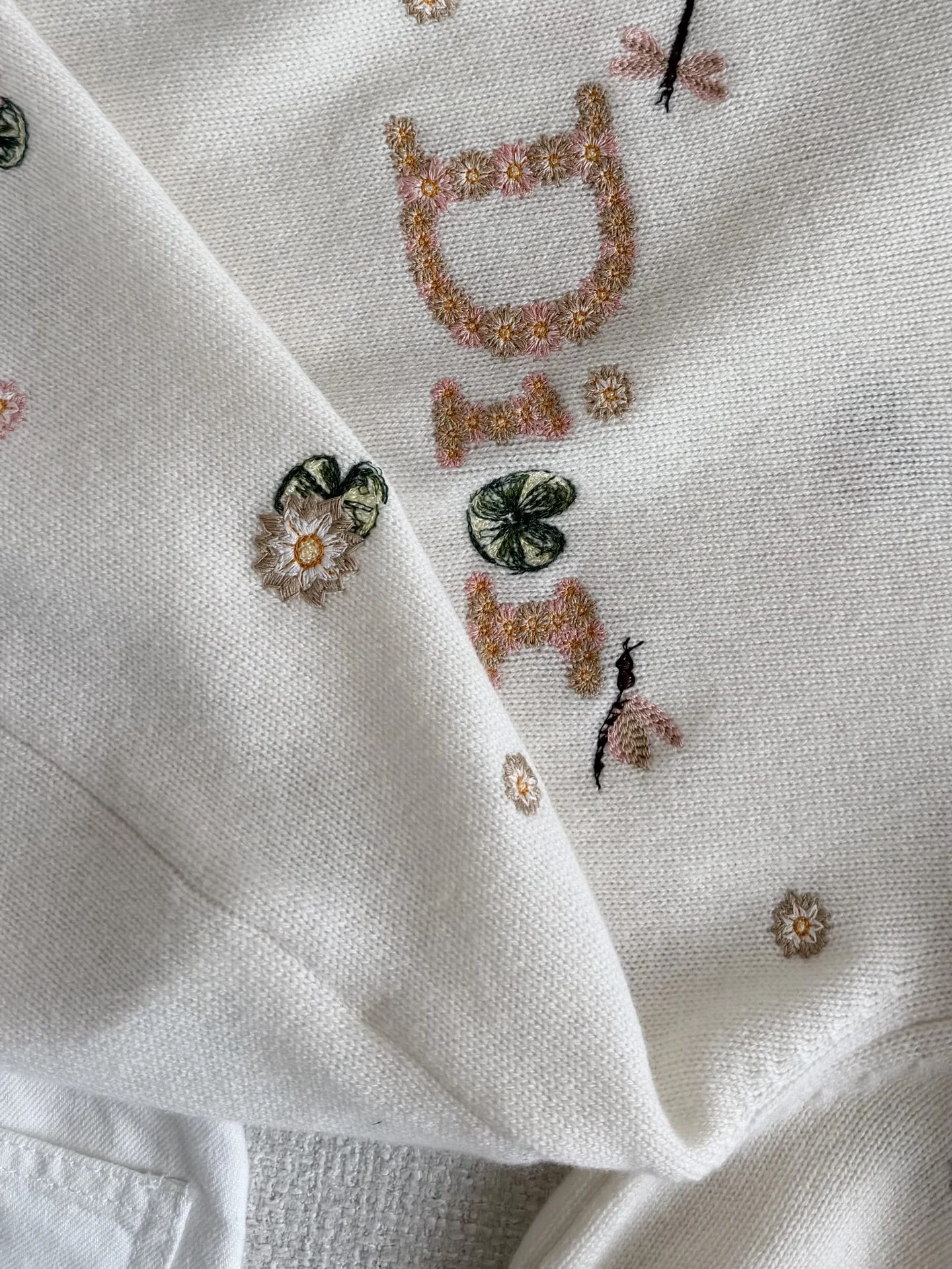 DIOR Sweaters Cashmere Cream-Pink S-L C35202609061999 - Image 6