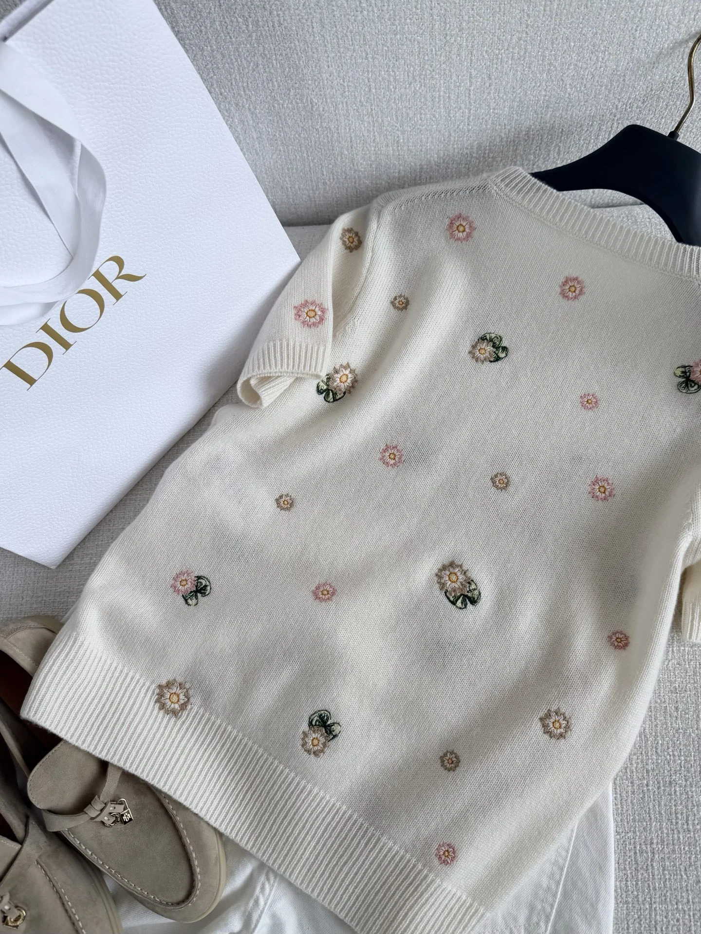 DIOR Sweaters Cashmere Cream-Pink S-L C35202609061999 - Image 9