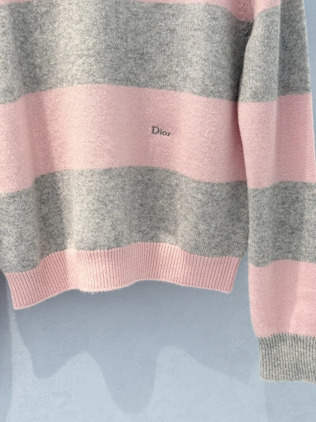 DIOR Sweaters Cashmere Pink-Gray-Black S-M-L D00202609062302 - Image 7