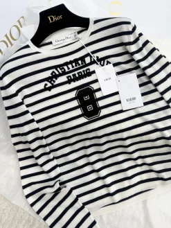 DIOR Sweaters Cashmere Silk White-Black S-L C25202609062951