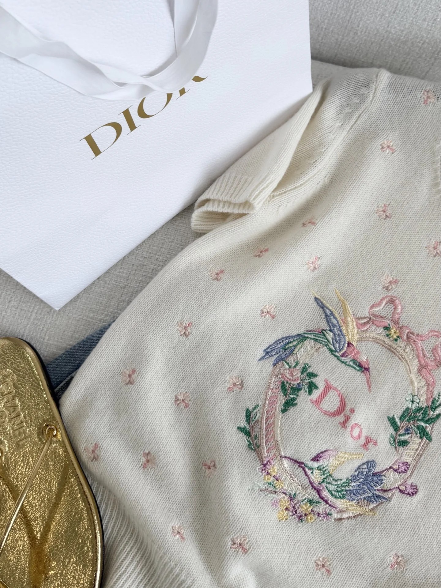 DIOR Sweaters Cream-Pink S-L B75202609063087 - Image 3