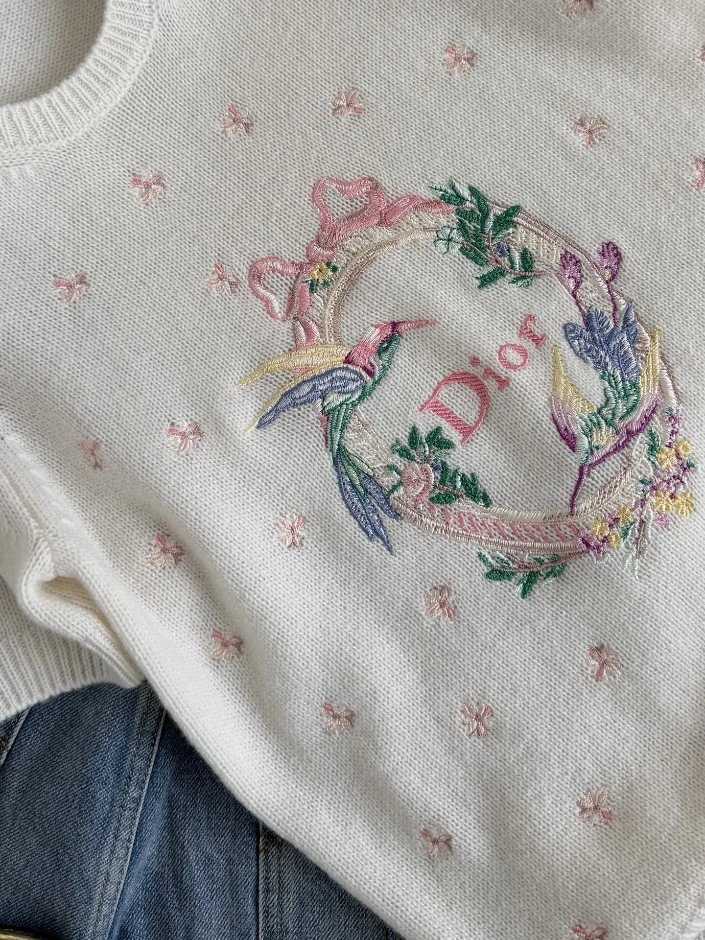 DIOR Sweaters Cream-Pink S-L B75202609063087 - Image 4