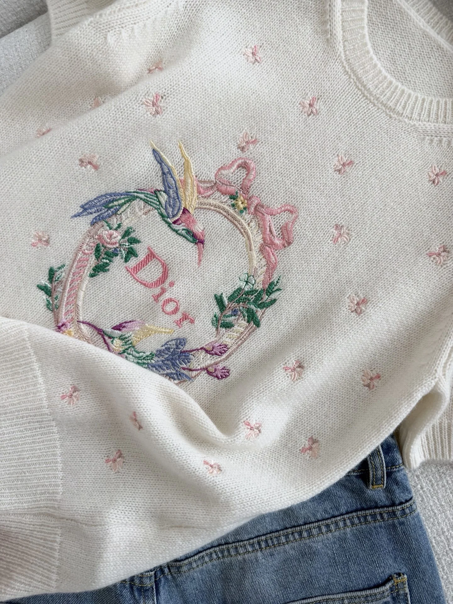DIOR Sweaters Cream-Pink S-L B75202609063087 - Image 5