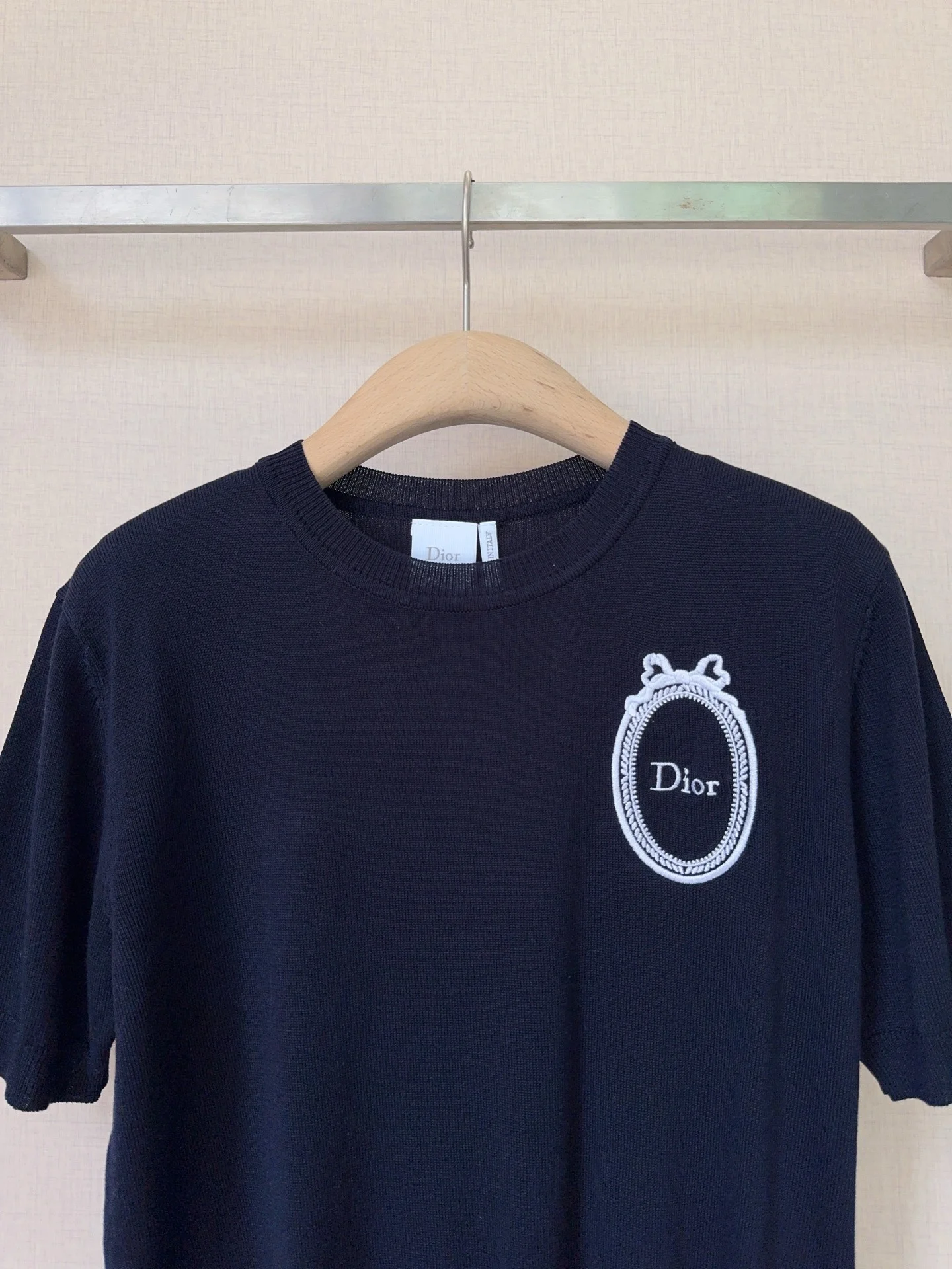 DIOR Sweaters Fine Knit Navy Blue-White S M L A90202609061516 - Image 2