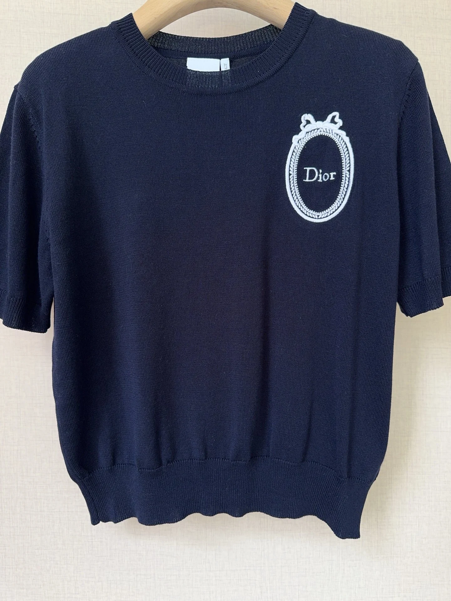 DIOR Sweaters Fine Knit Navy Blue-White S M L A90202609061516 - Image 3