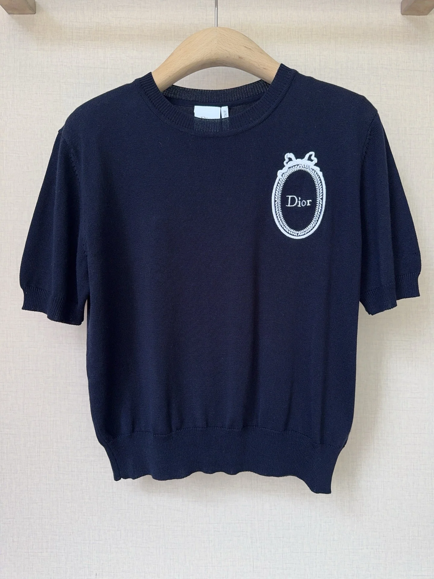 DIOR Sweaters Fine Knit Navy Blue-White S M L A90202609061516 - Image 4