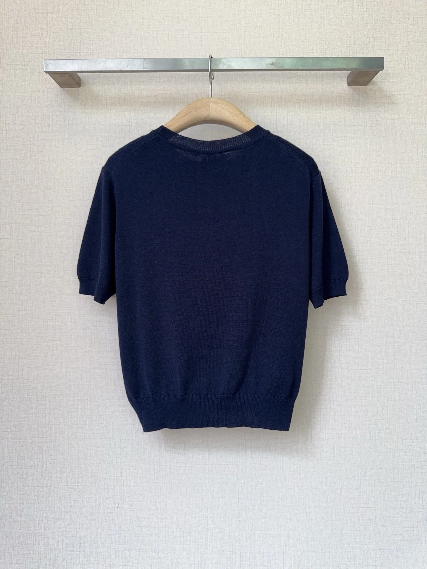 DIOR Sweaters Fine Knit Navy Blue-White S M L A90202609061516 - Image 5