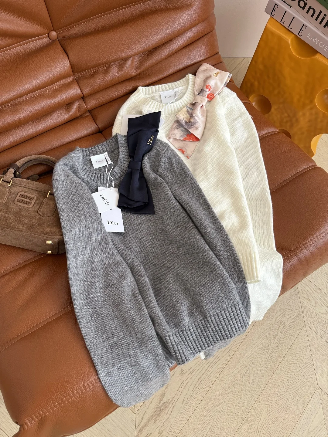 DIOR Sweaters Gray-White S-L B45202609060351
