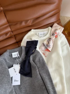 Alternative view of DIOR Sweaters Gray-White S-L B45202609060351
