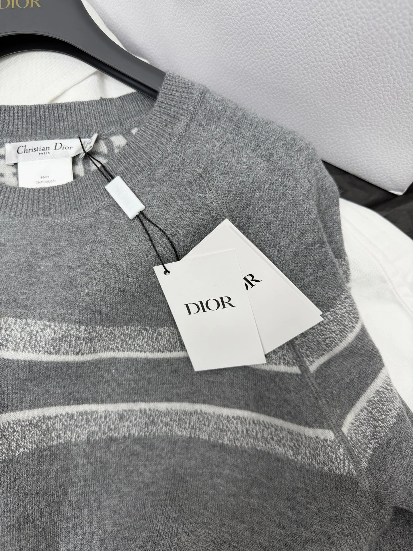 DIOR Sweaters Knit Fabric Grey-White S-L E15202609060296 - Image 6