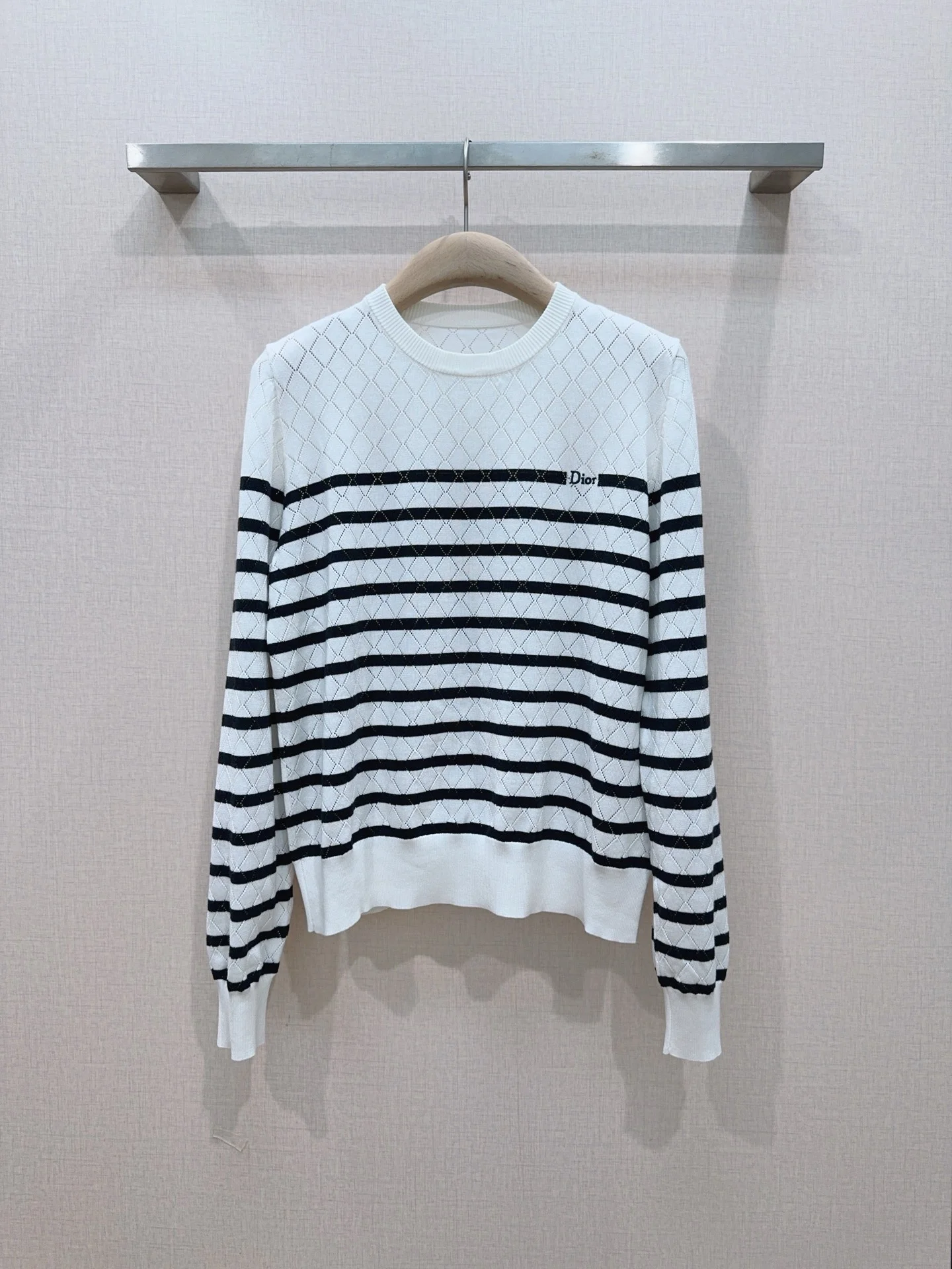 DIOR Sweaters Knit White-Black S-M-L B00202609061534