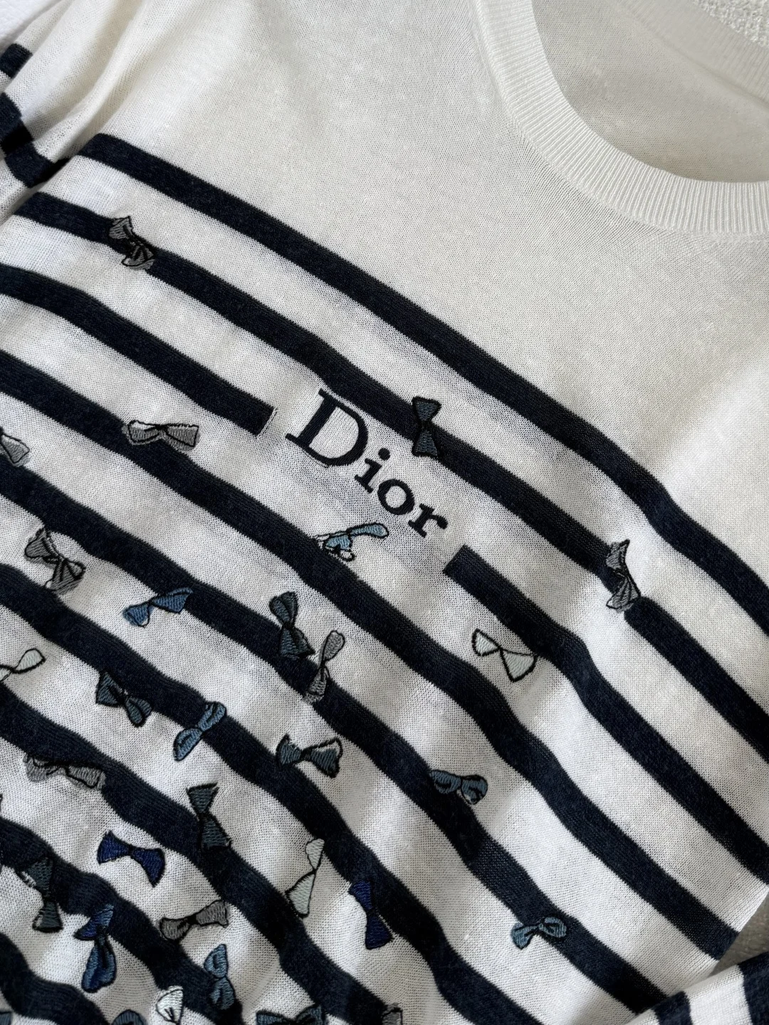 DIOR Sweaters Linen White-Navy S-L B75202609061055 - Image 5