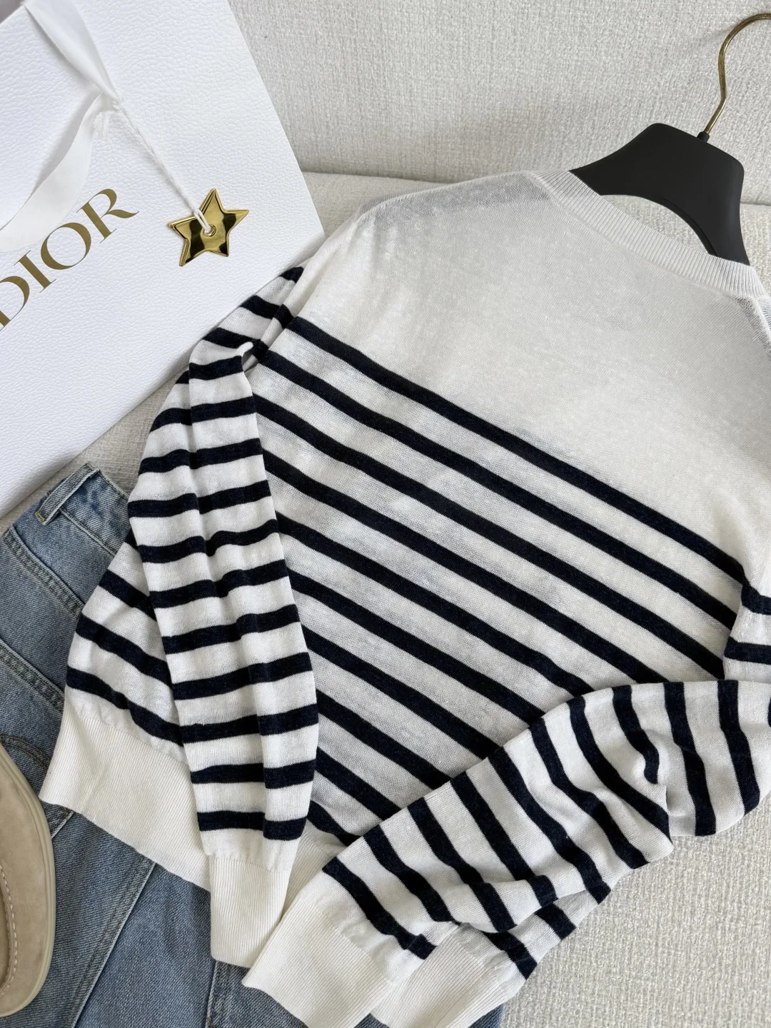 DIOR Sweaters Linen White-Navy S-L B75202609061055 - Image 8
