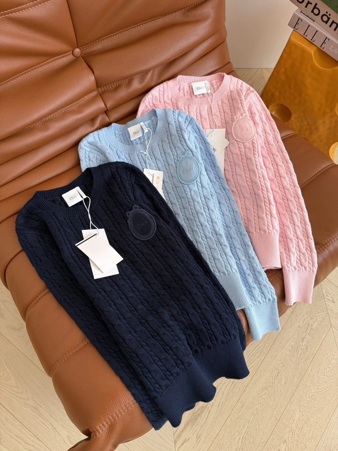 DIOR Sweaters Navy-Lightblue-Pink S-L B35202609060799