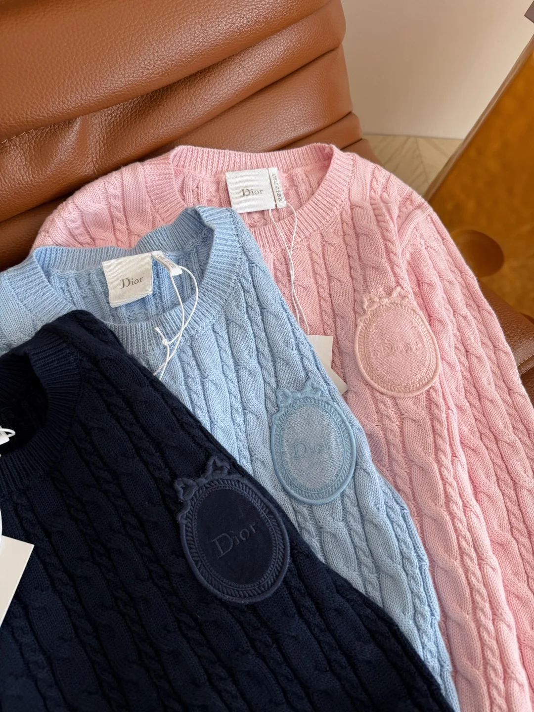 DIOR Sweaters Navy-Lightblue-Pink S-L B35202609060799 - Image 2