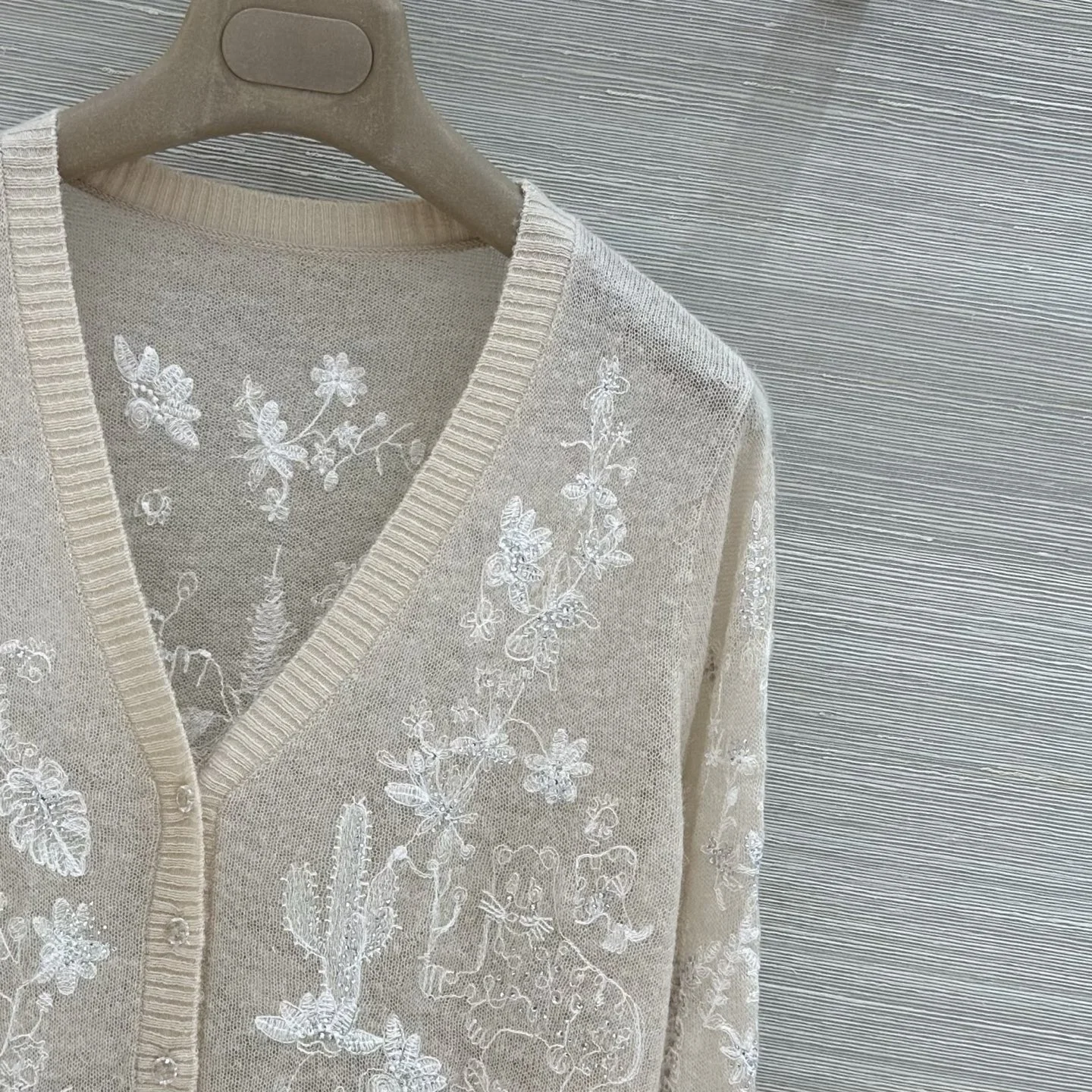 DIOR Sweaters Wool Alpaca Nylon Beige-White 36-40 C55202609061152 - Image 4