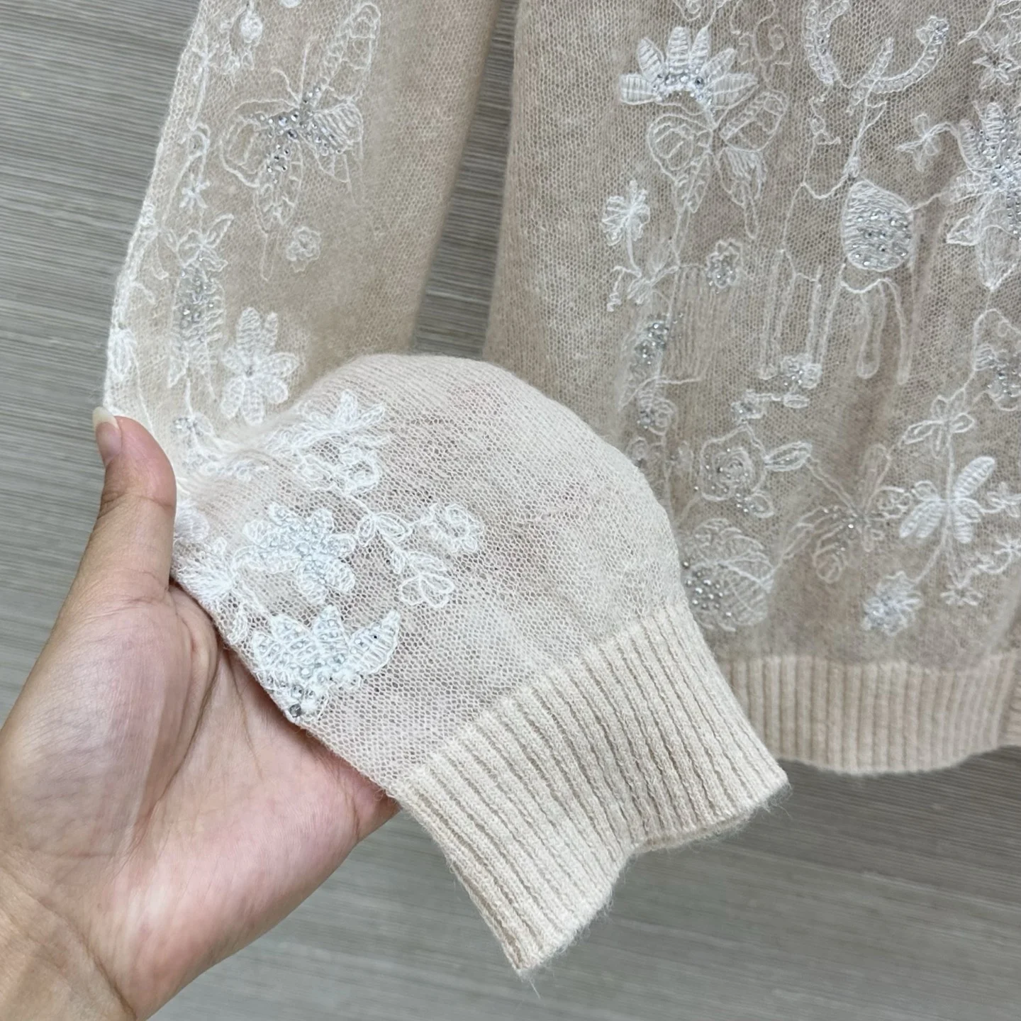 DIOR Sweaters Wool Alpaca Nylon Beige-White 36-40 C55202609061152 - Image 6