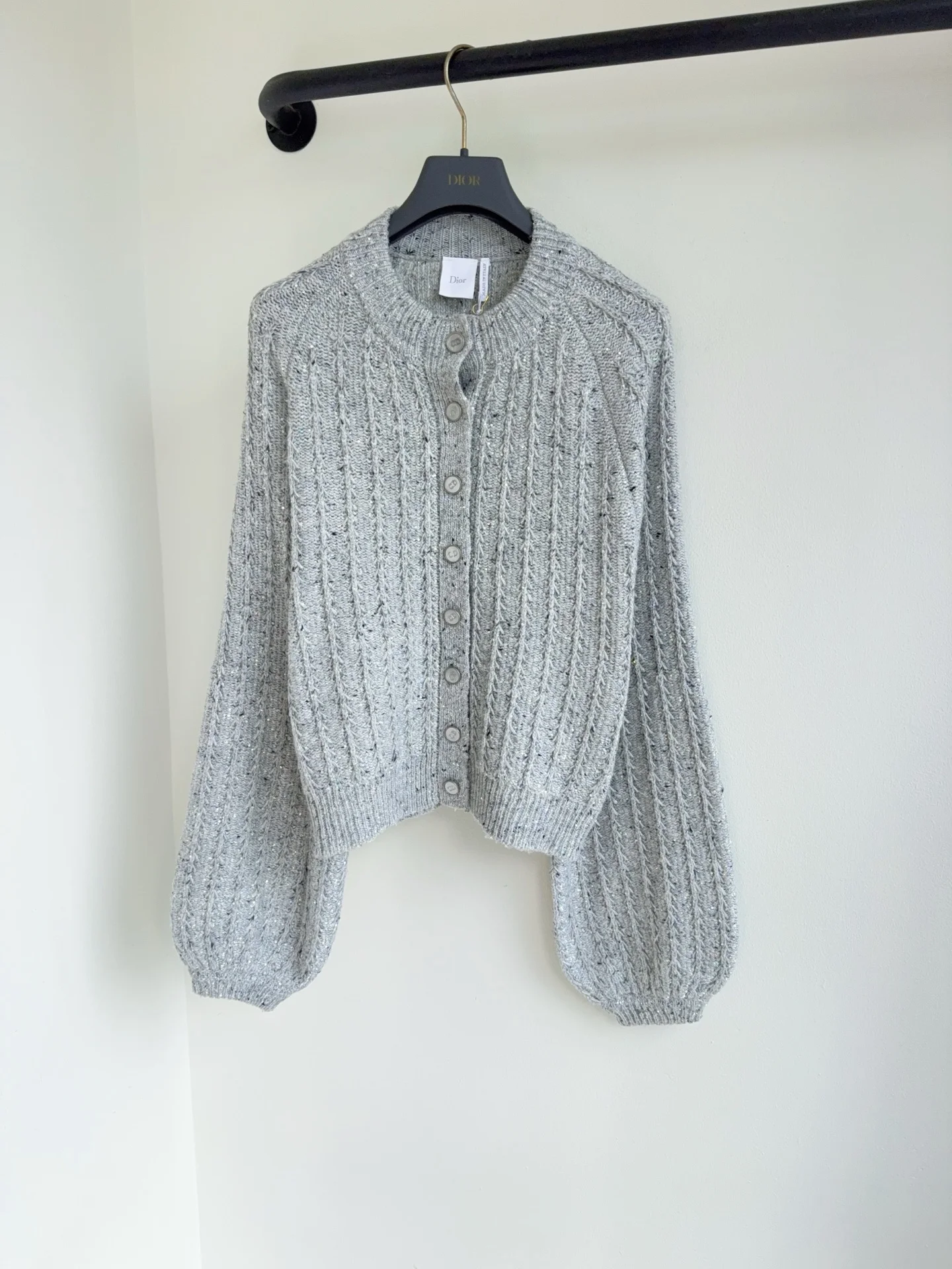 DIOR Sweaters Wool Cashmere Blend Grey-Silver 36-40 D30202609063608