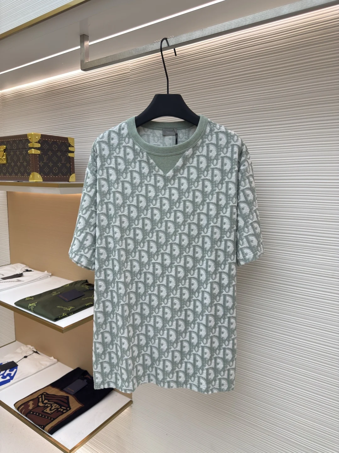 DIOR T-shirts Cotton Blend Green-White XS-L A65202609090825