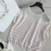 DIOR T-shirts White-Pink S-L B20202609063130
