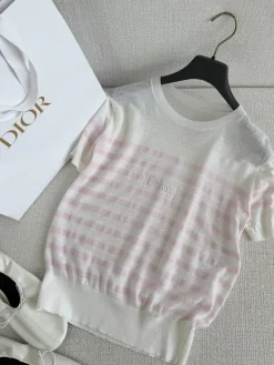 DIOR T-shirts White-Pink S-L B20202609063130