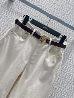 Alternative view of DIOR Trousers Cream-Black S-L B75202609063568